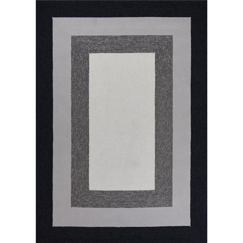 KAS 5228 Libby Langdon Hamptons 7 Ft. Square Indoor/Outdoor Rug in Charcoal